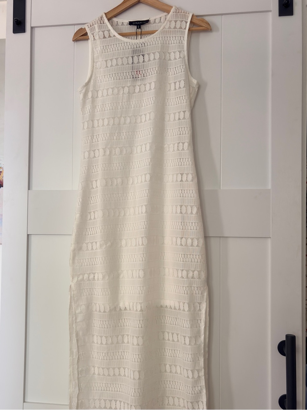 NWT Dynamite Cream Crochet Sleeveless Maxi Dress